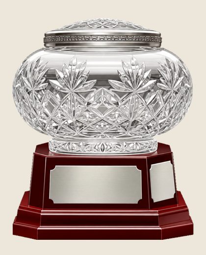 Cut-glass trophy catalogue portrait